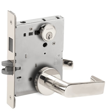 Schlage Corridor Mortise Lock with Deadbolt, 06A Design, Bright Chrome L9456P 06A 625